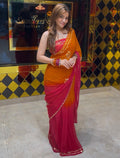 Dual Shade Gotapati Handcrafted Saree (S52)