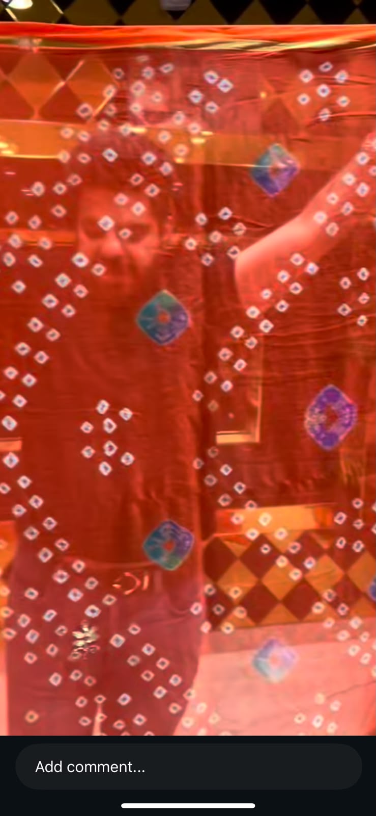 Orange Bandhej Gotapati & Katdana Handcrafted Saree (S65)