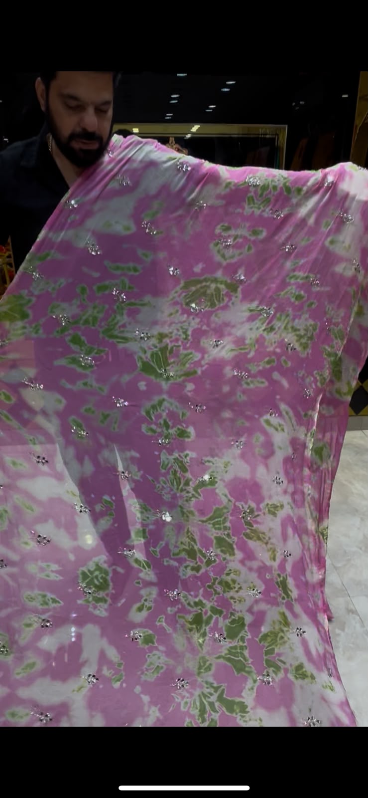 Pastel Green Katdana & Mirror Handcrafted Saree (S68)