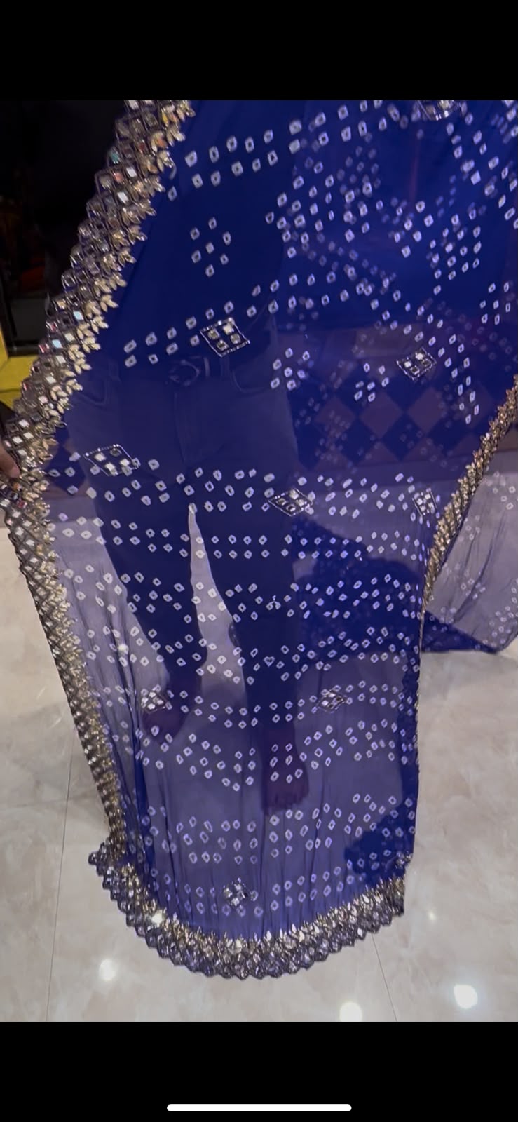 Gotapati With Handmade Bandhej Designer Saree (380)