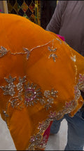 Golden Pearl & Katdana Designer Saree (385)