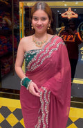 Multisequence Pearl Designer Saree (390)