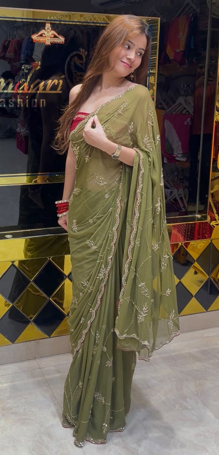 Diamond & Katdana Designer Saree (387)