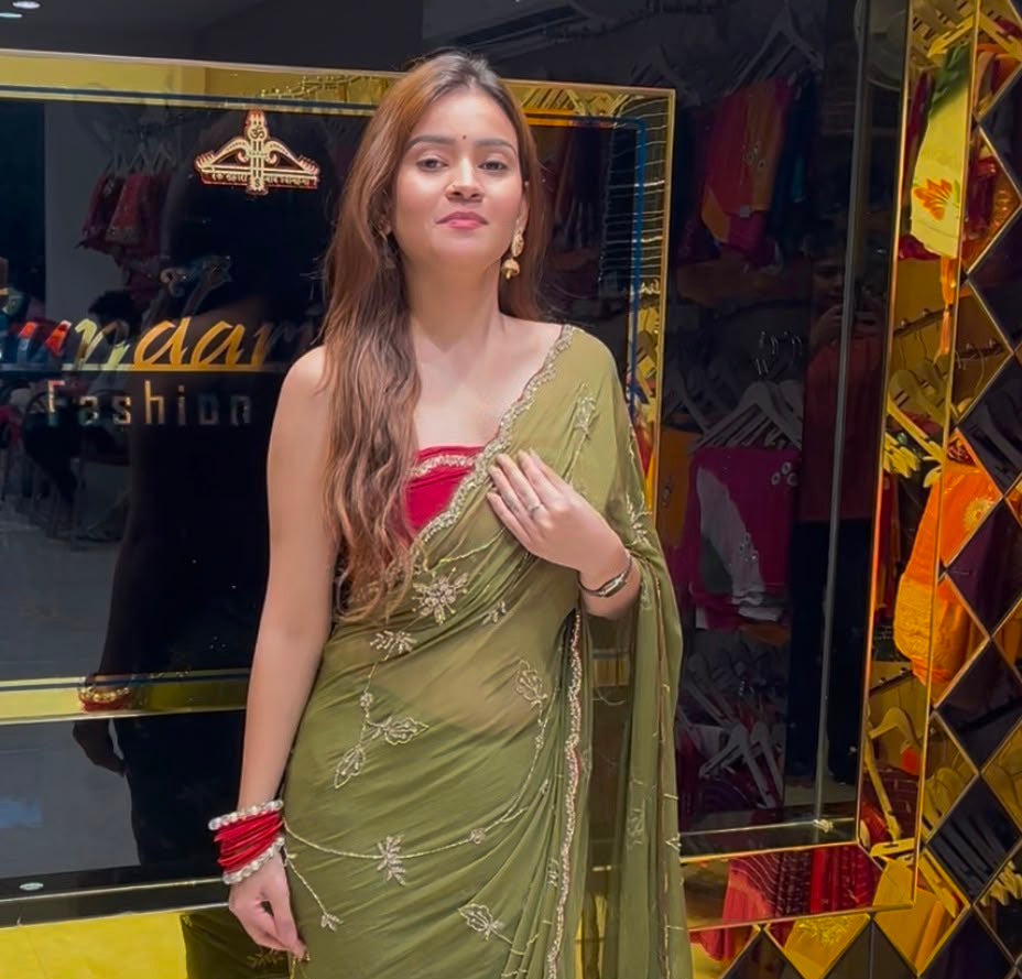 Diamond & Katdana Designer Saree (387)
