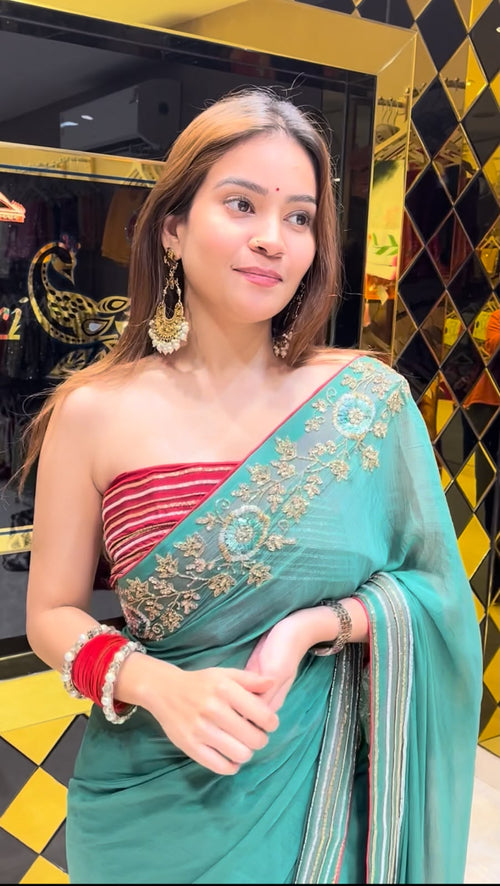 Pearl & Katdana Multiple Handwork Saree (386)