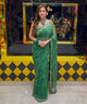 Green Bandhej Mirror Designer Saree (S74)