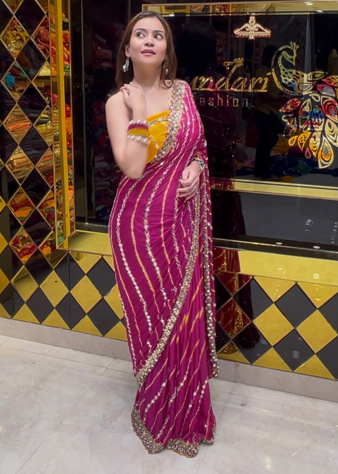 Lehriya & Gotapati Handcrafted Designer Saree (393)