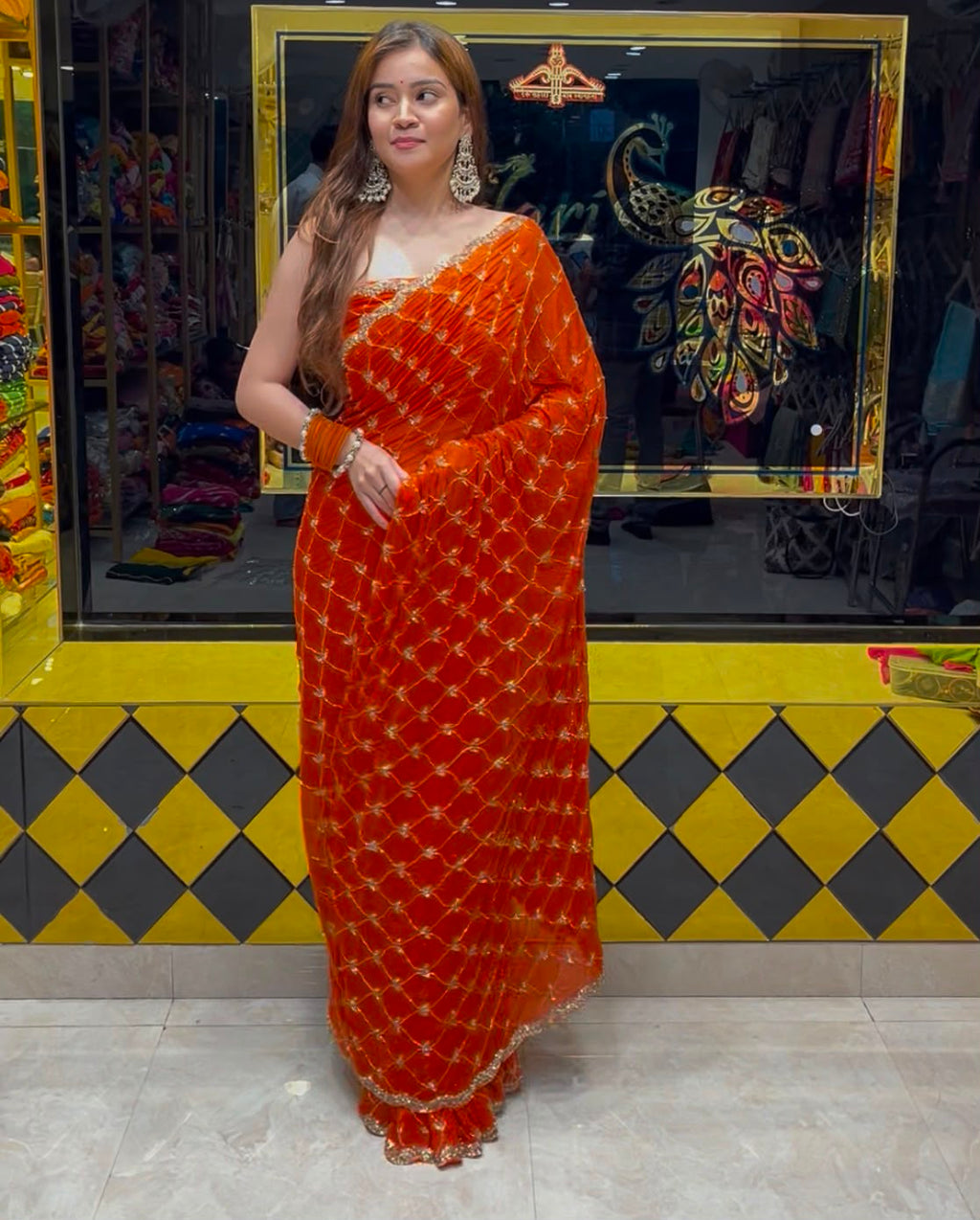Celebrity Style Exclusive Handcrafted Saree (395)