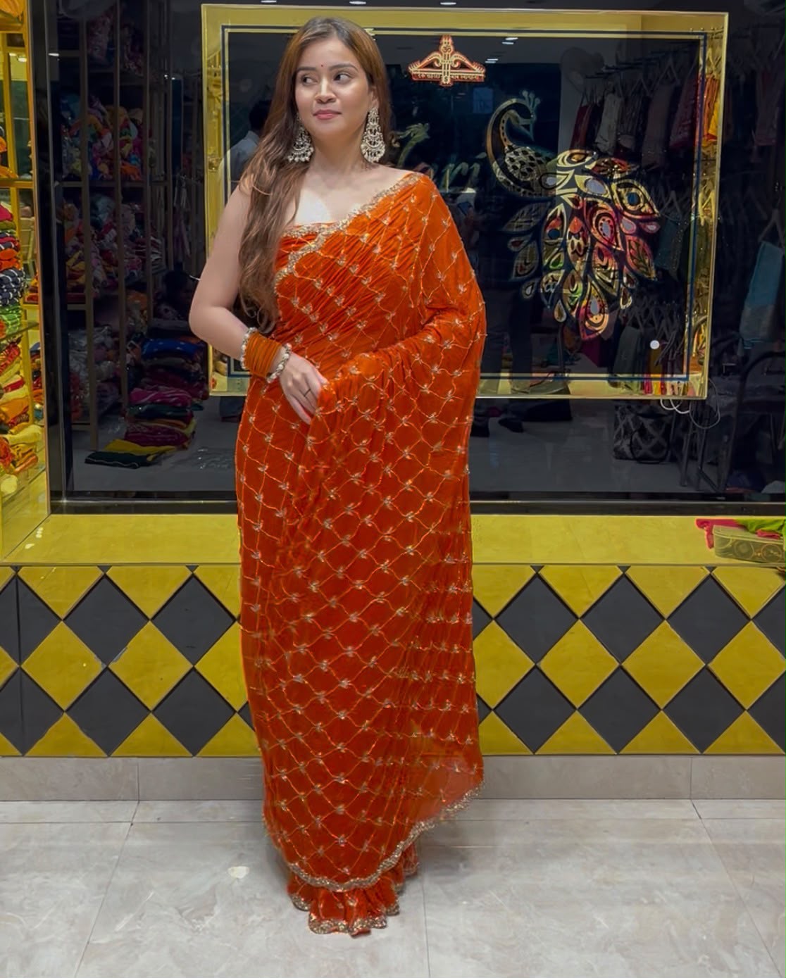 Celebrity Style Exclusive Handcrafted Saree (395)
