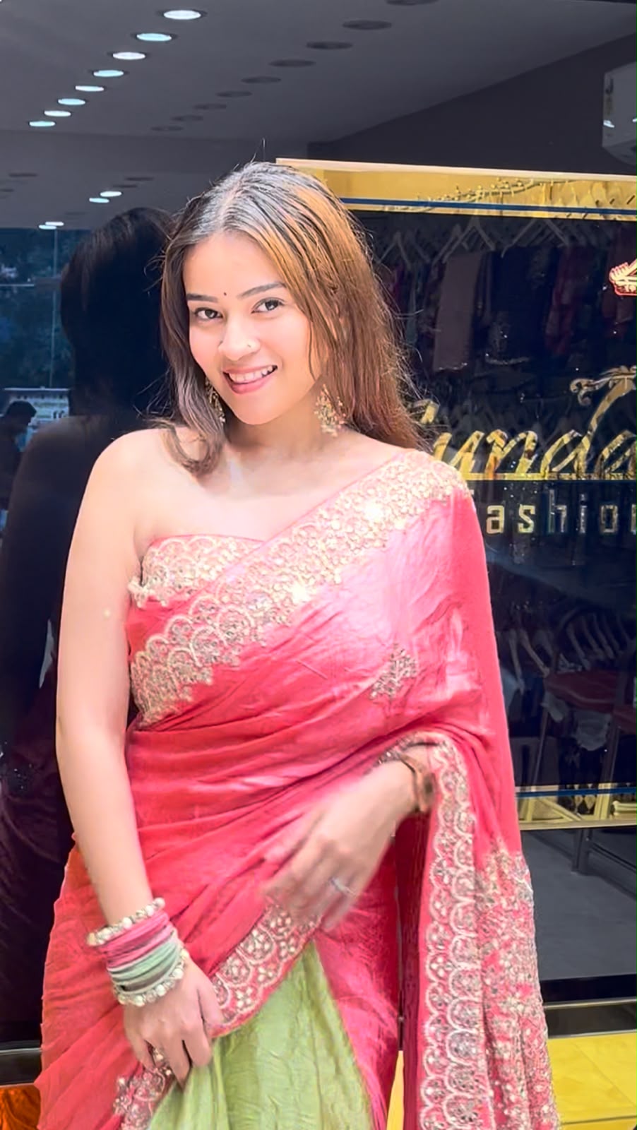 Dual Shade Gajji Silk Pearl Designer Saree (403)