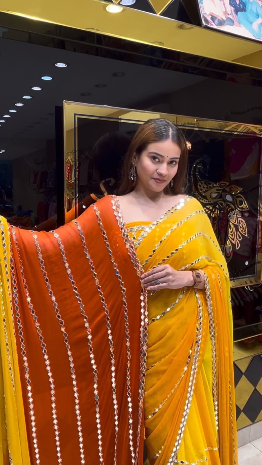 Sunshine Saree Dupatta Set (404)