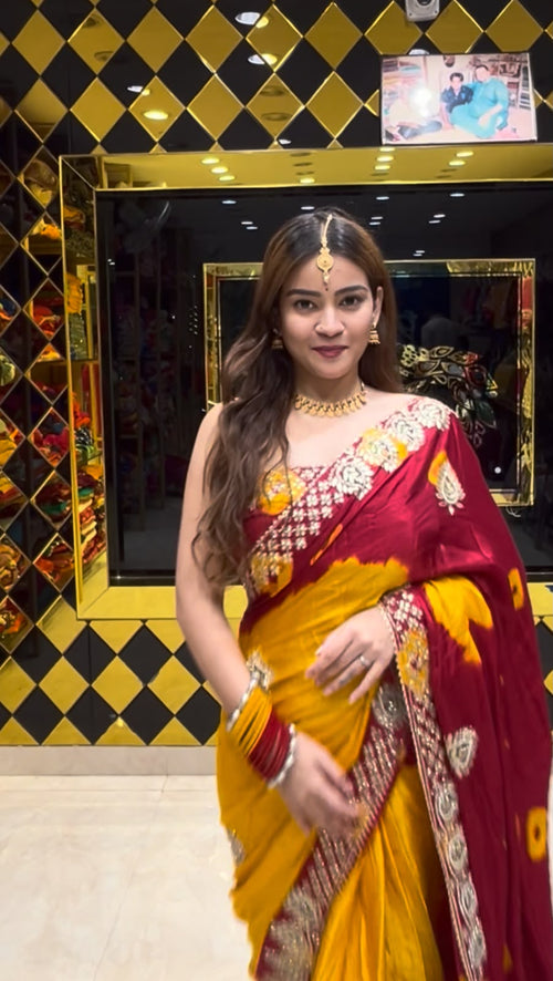 Gaji Silk Gotapati Designer Saree (408)