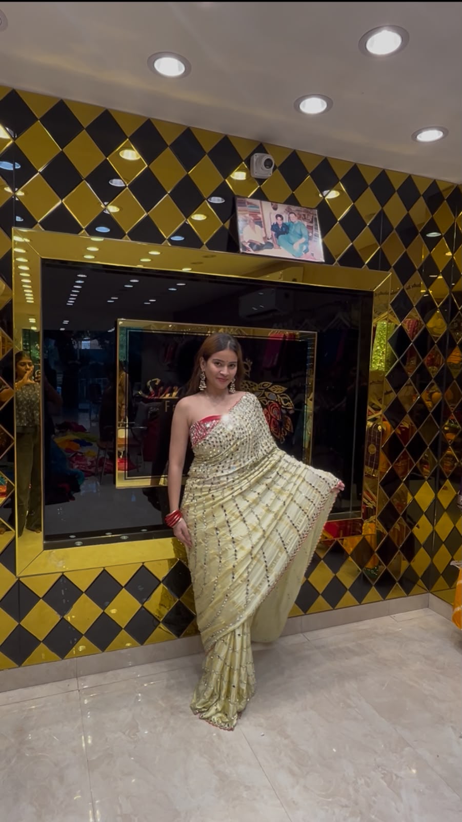 Gaji Silk Mirror Handcrafted Saree (414)
