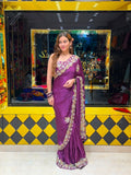 Traditional Magenta Pure Gaji Silk Designer Saree (411)