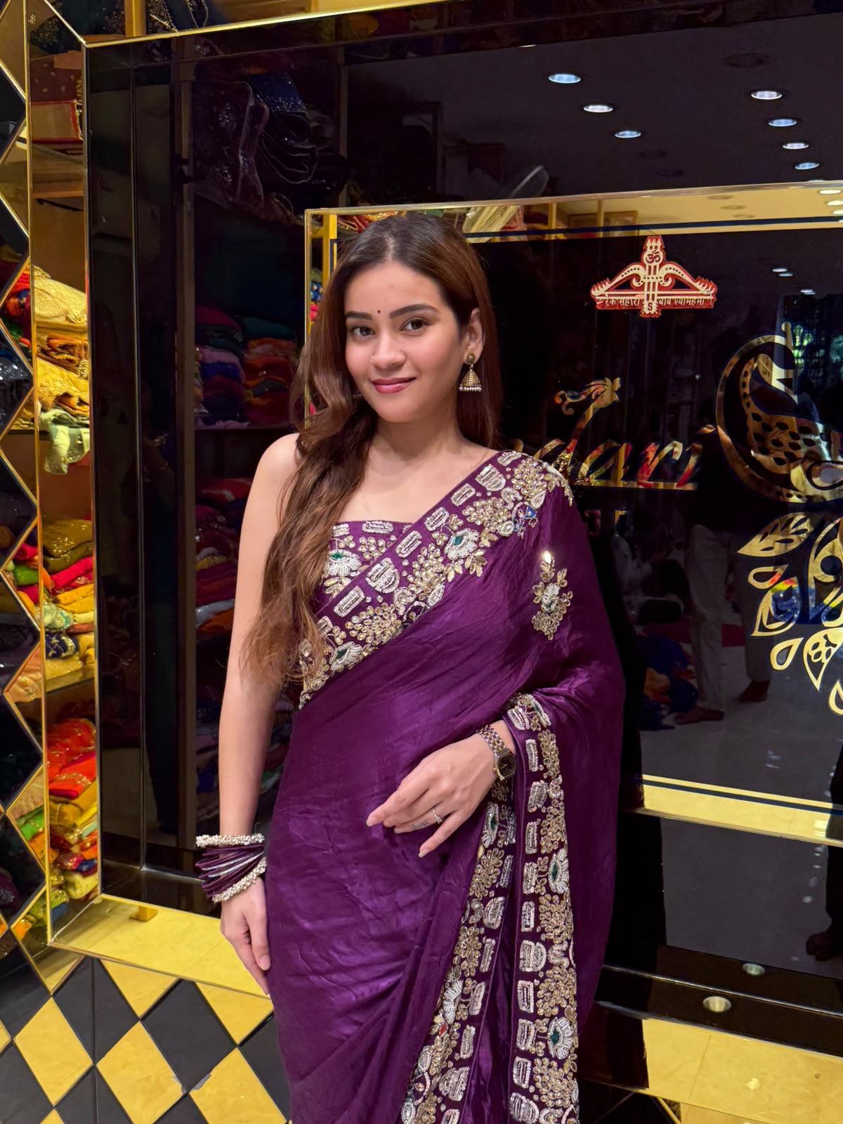 Traditional Magenta Pure Gaji Silk Designer Saree (411)