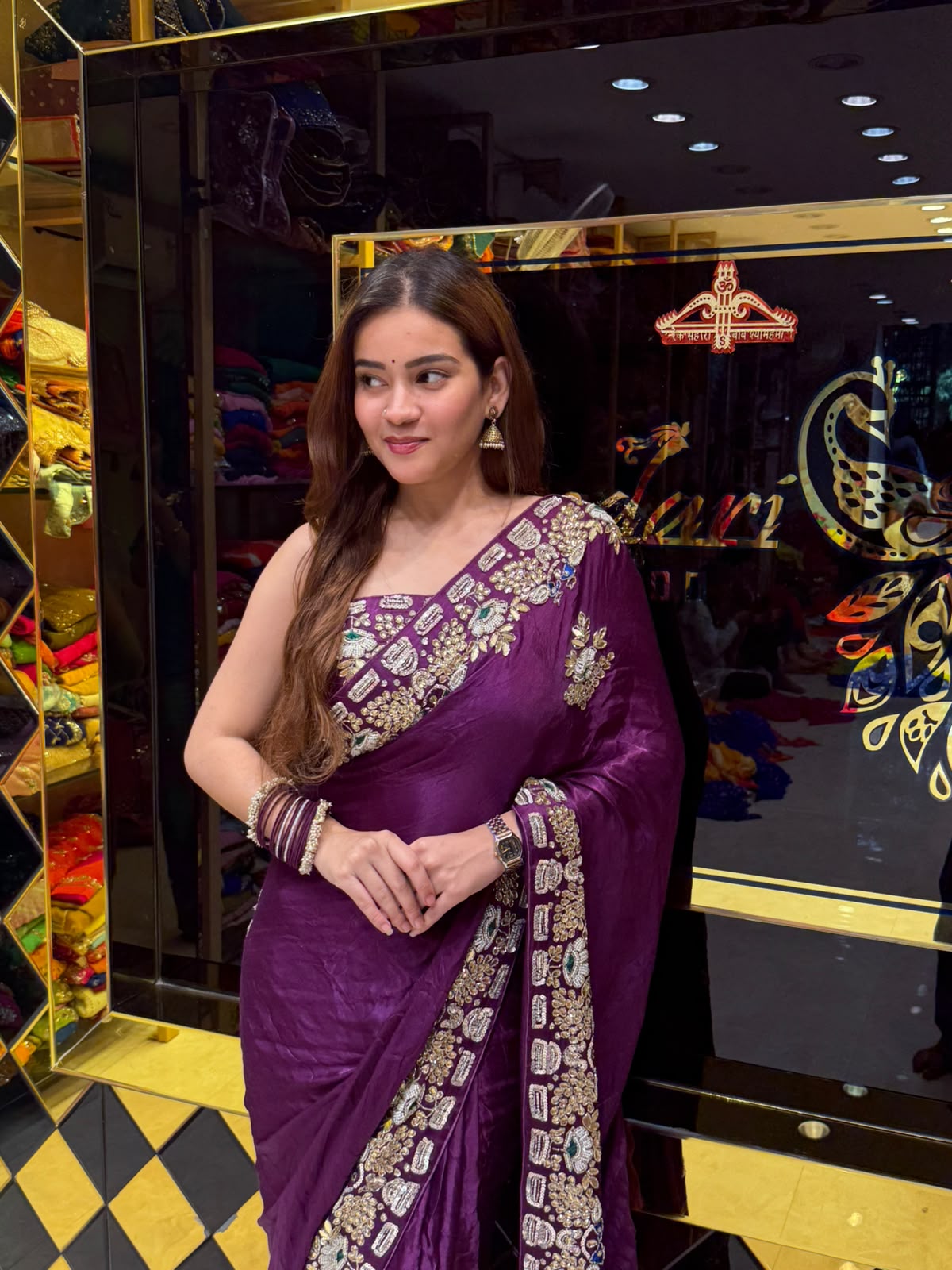 Traditional Magenta Pure Gaji Silk Designer Saree (411)