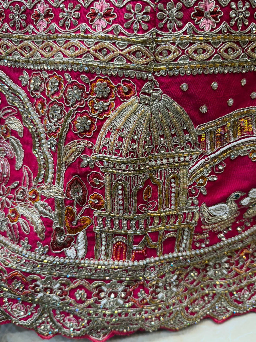 Royal Red Bridal Designer Lehenga Set (B112)
