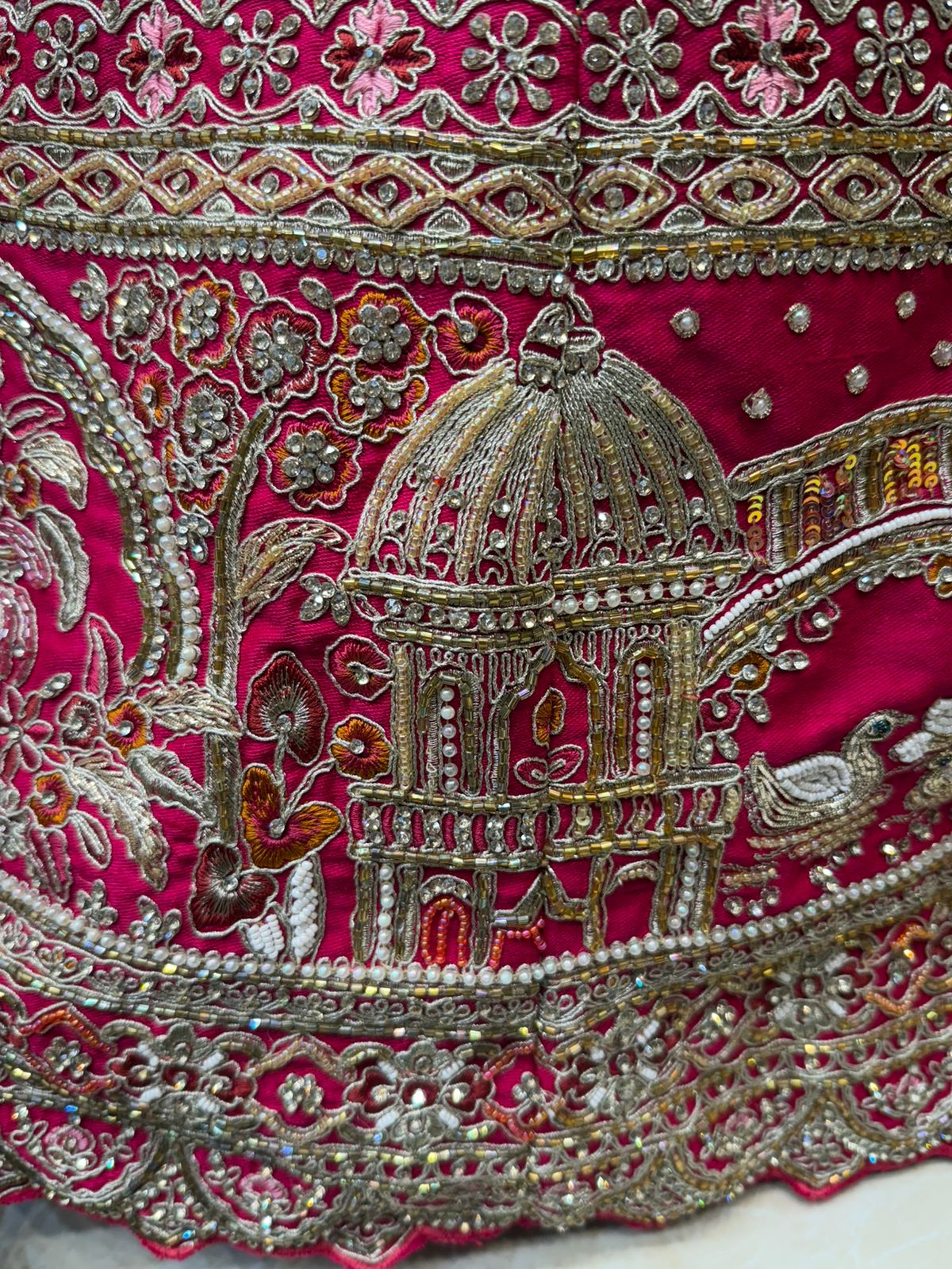 Royal Red Bridal Designer Lehenga Set (B112)