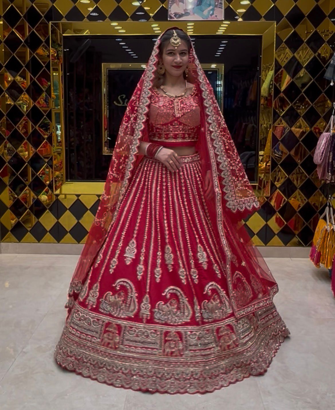 Premium Bridal Look Royal Silk Lehenga Set (B109)