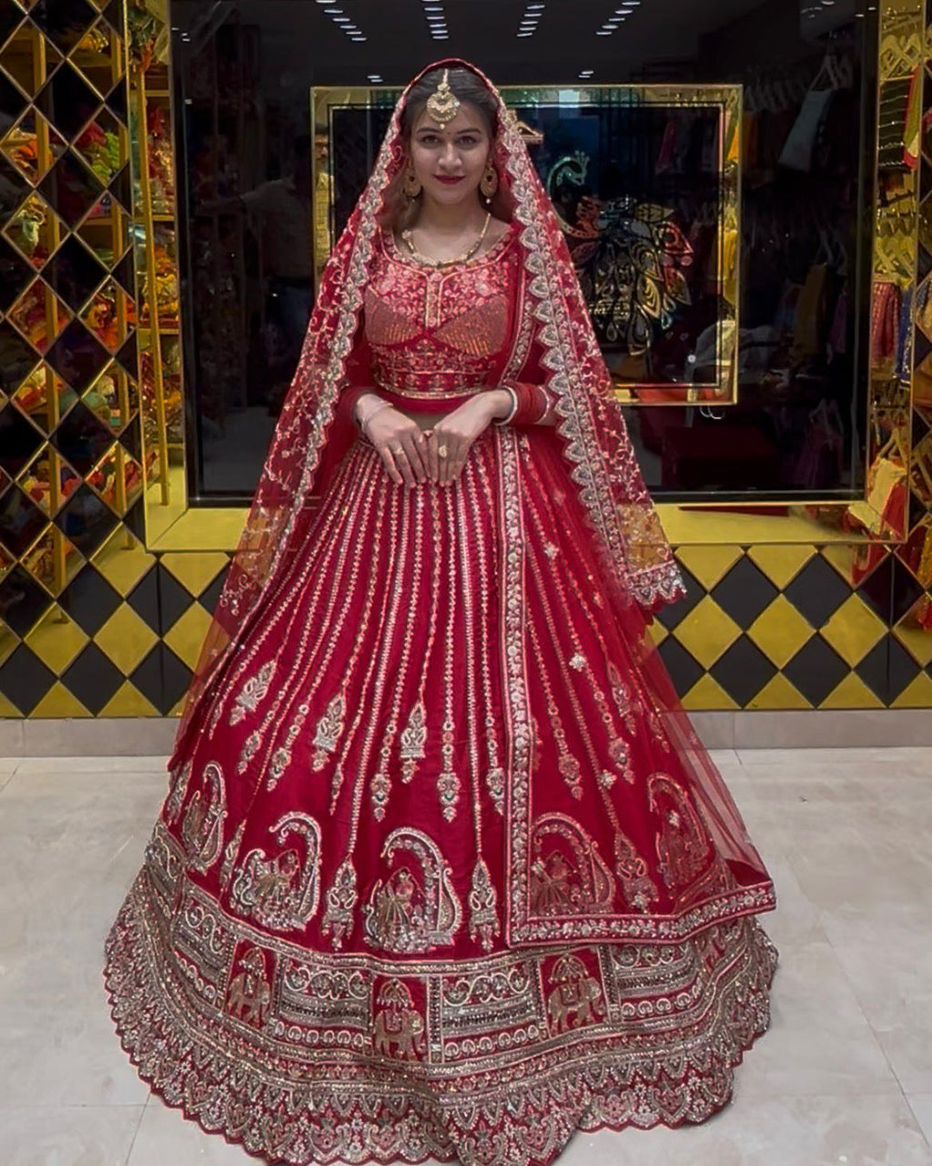 Premium Bridal Look Royal Silk Lehenga Set (B109)