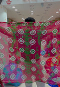Rani Green Fancy Handcrafted Saree (S96)