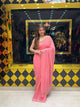 Peach Katdana Handcrafted Saree (S97)