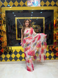 Floral Print Fancy Designer Saree (S98)