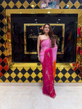 Multicolour Golden Pearl & Katdana Designer Saree (428)