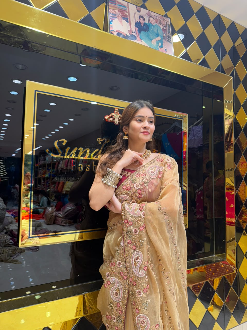 Glass Silk Multiwork Designer Saree (436)