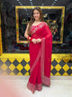 Red Pearl & Katdana Multiple Handwork Saree (435)