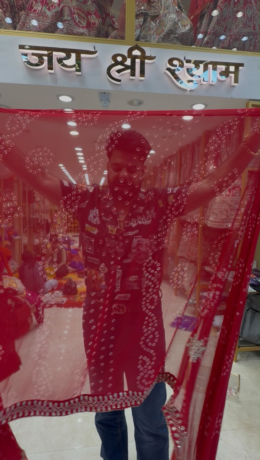 Red Bandhej Gotapati Handcrafted Saree ( S105)