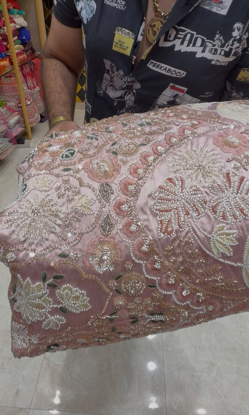 Light Pink Partywear Multiwork Designer Lehenga (443)