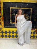 Glass Silk Swarovski Handcrafted Saree (446)