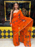 Orange Shibori Gotapti & Katdana Designer Saree (S107)