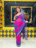 Dual Shade Katdana & Mirror Designer Saree (S110)