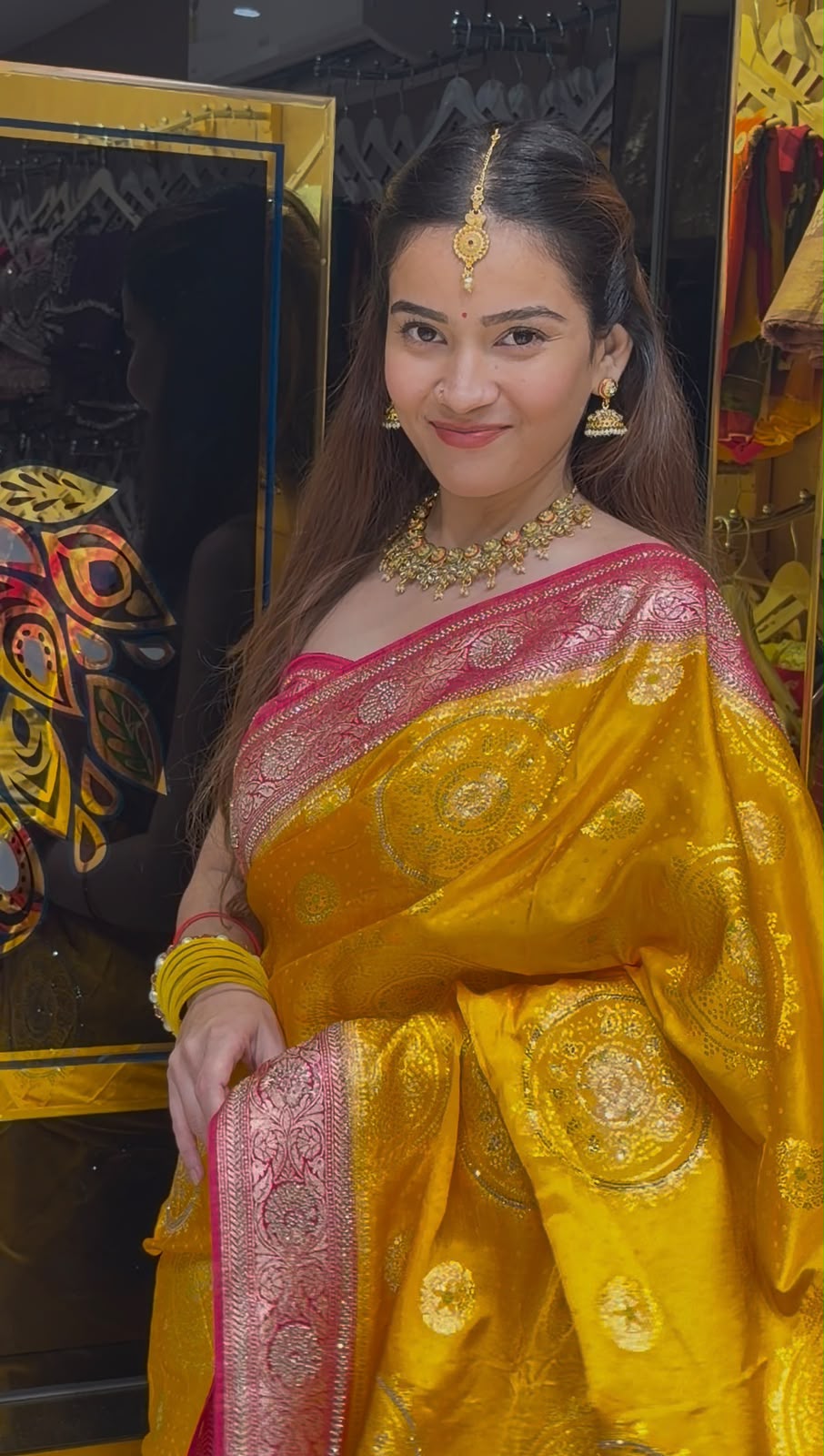 Light Yellow Kanjivaram Silk Designer Saree (482)