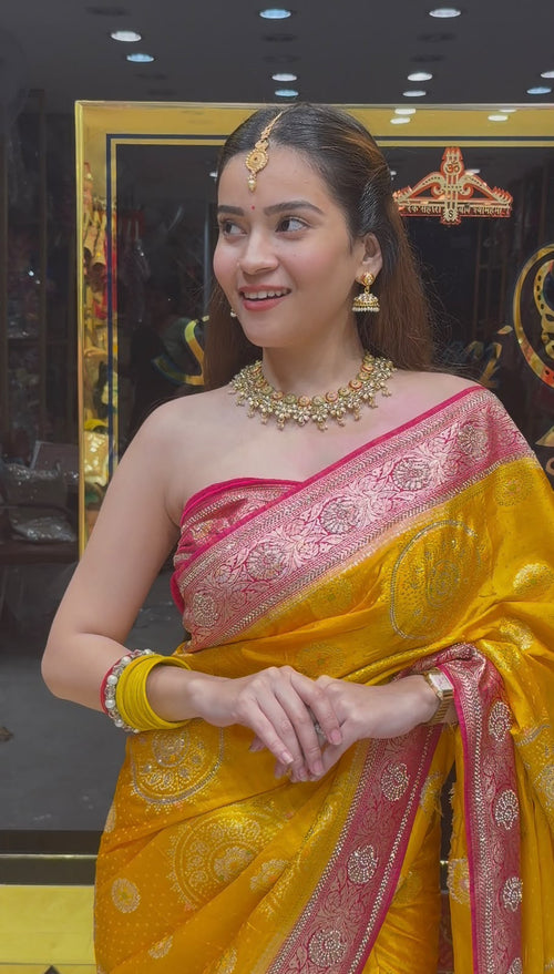 Light Yellow Kanjivaram Silk Designer Saree (482)