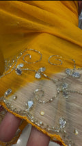Yellow Mirror & Katdana Designer Saree (S112)