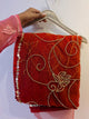 Sundari Exclusive Orange Handwork  Saree (233)